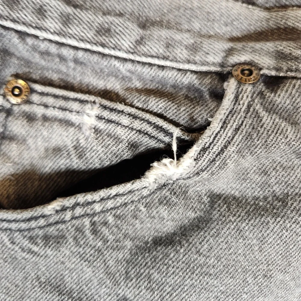 Vintage Rustler Jeans Men's 36X31 (Tag 38x32) Black Distressed Grunge‎ 87655BK